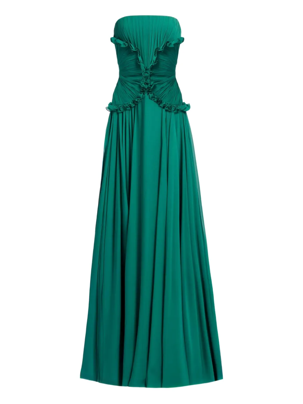 Elie Saab silk maxi dress - Verde