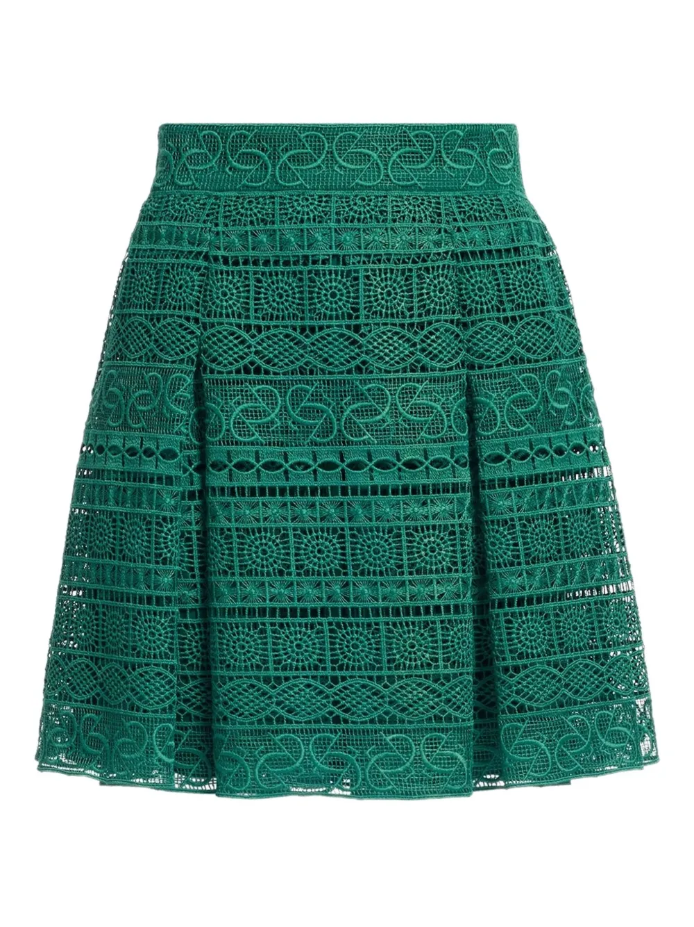 Elie Saab Macramé Skirt in Green, view 5