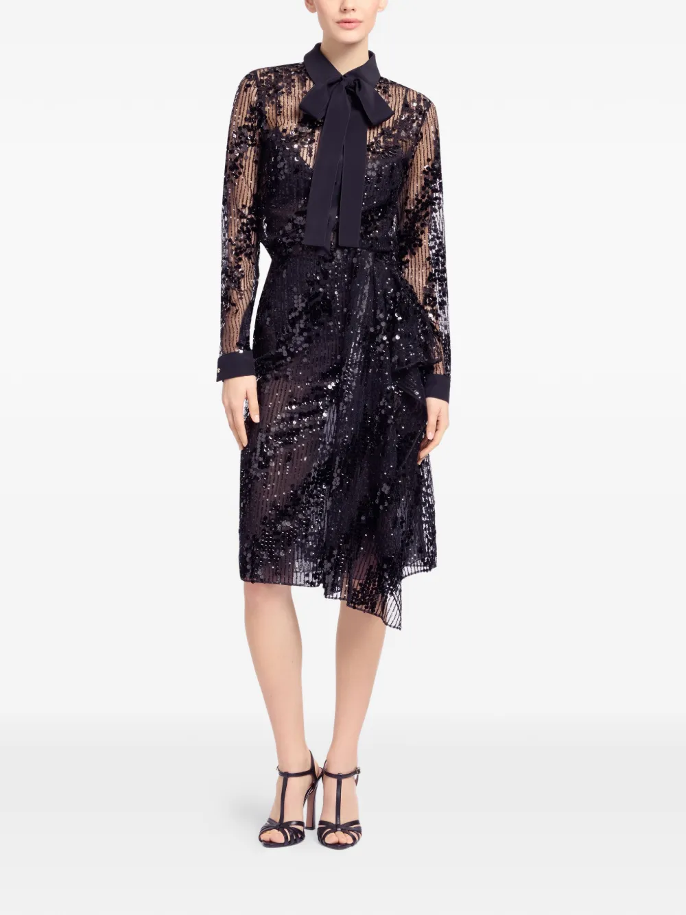 Elie Saab zip-fastening midi skirt - Zwart