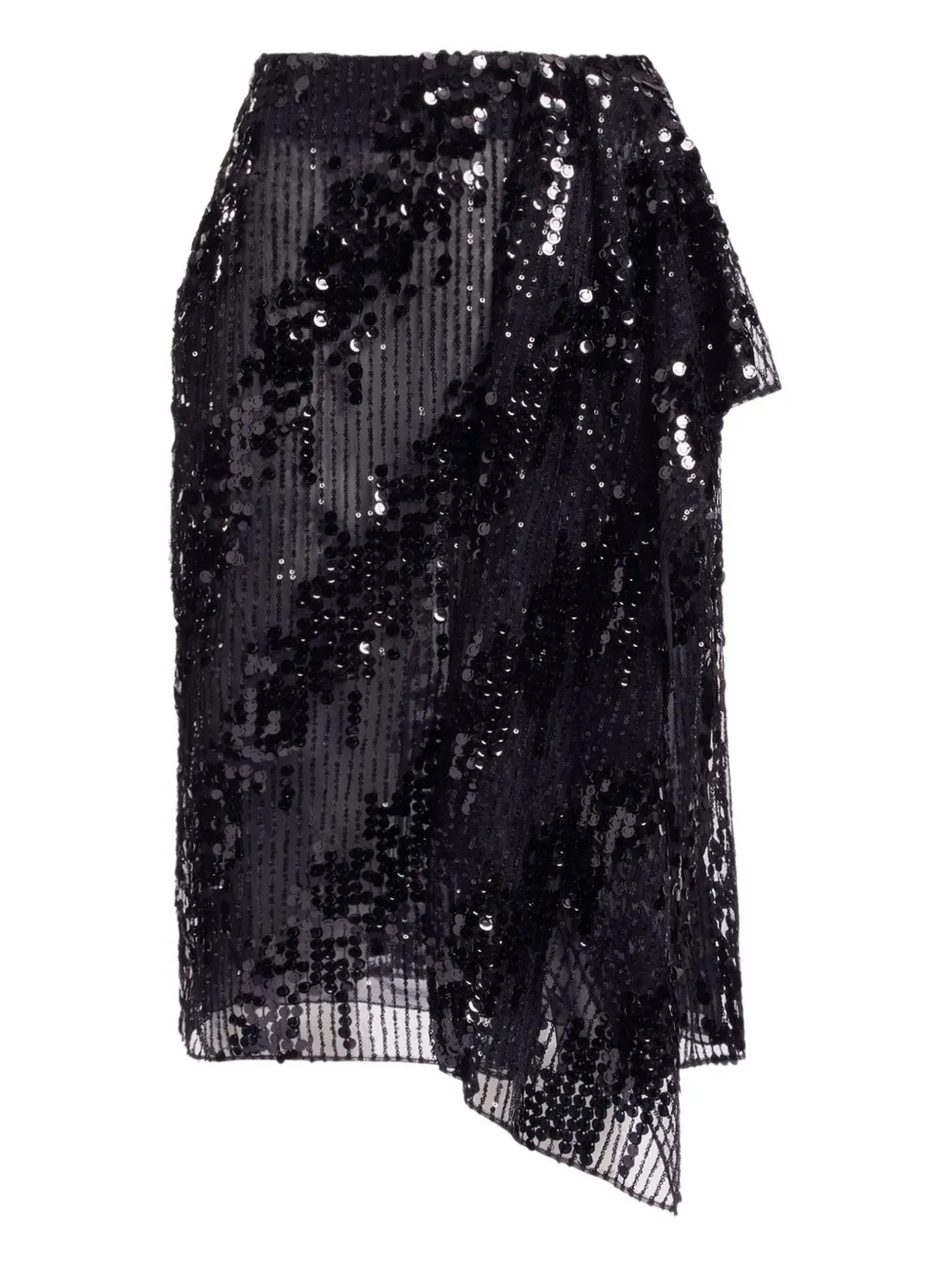 Elie Saab zip-fastening midi skirt - Nero