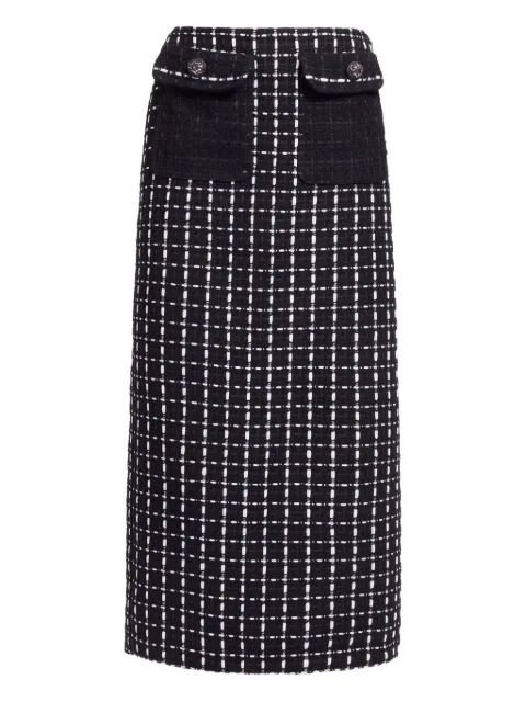 Elie Saab falda midi de tweed