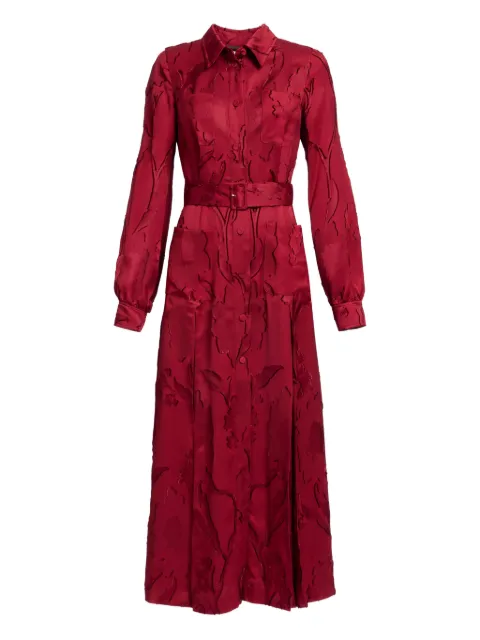 Elie Saab long-sleeve belted midi dress