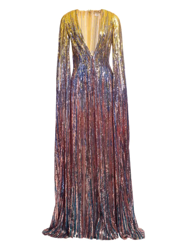 Elie Saab Sequin Maxi Dress | Blue | FARFETCH