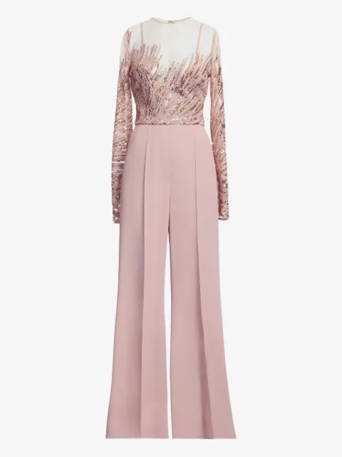 Elie Saab Jumpsuit verfraaid met pailletten en tule