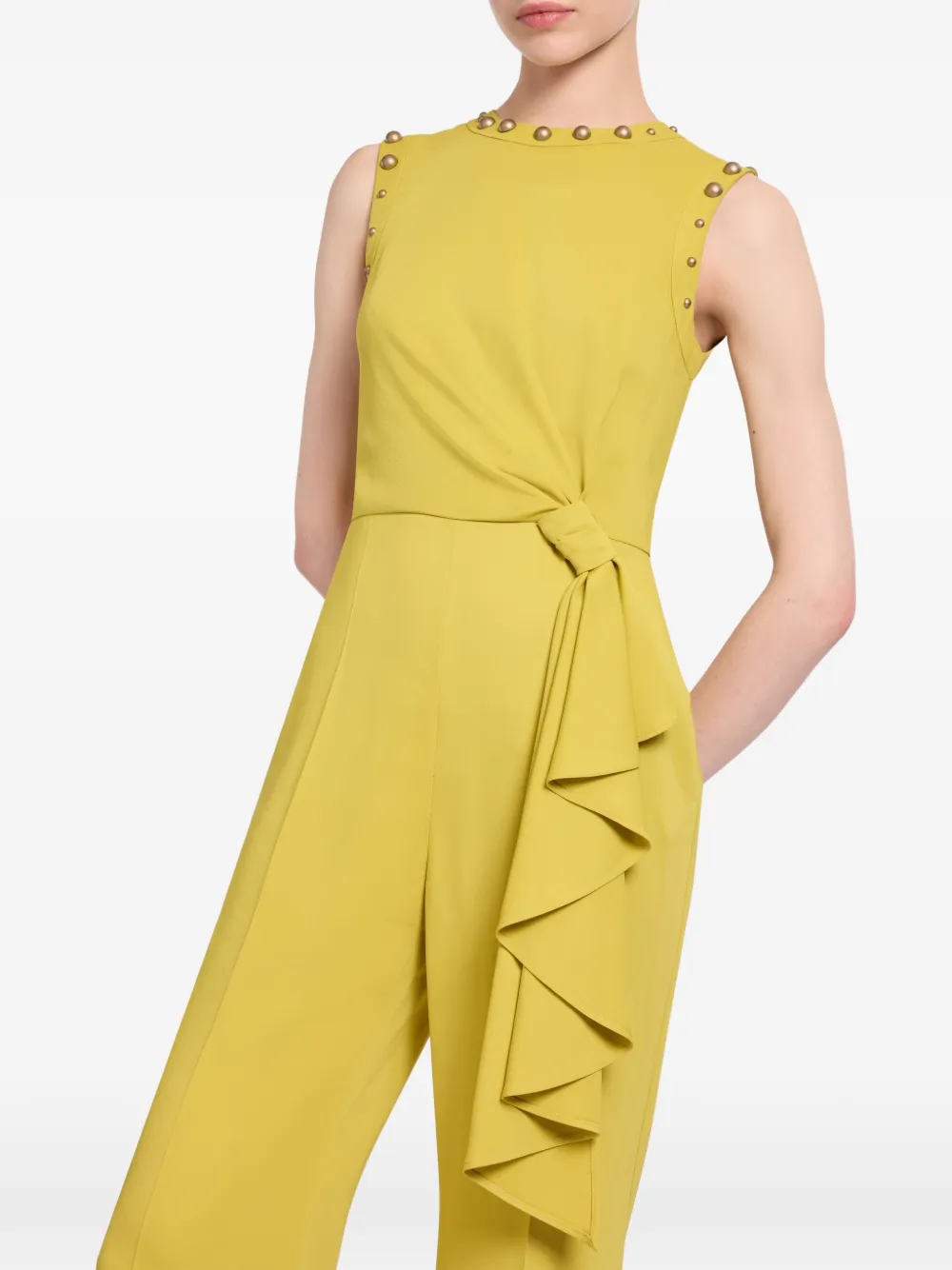 Elie Saab Jumpsuit verfraaid met studs Geel
