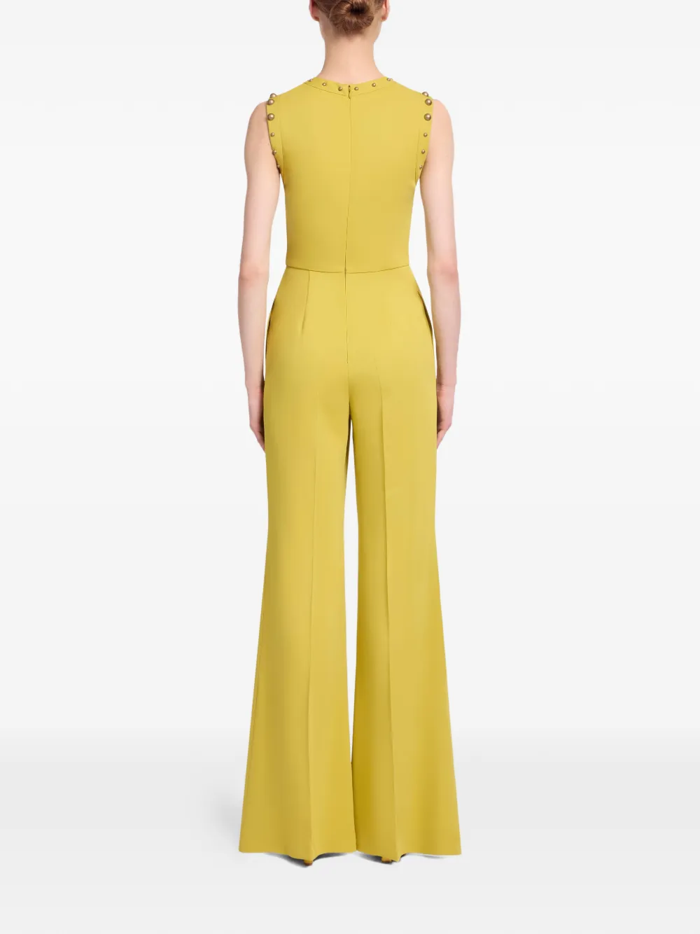  Elie Saab Stud-embellished Jumpsuit - Yellow 