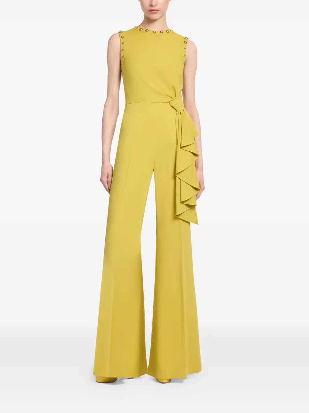 Elie Saab stud-embellished jumpsuit - Geel