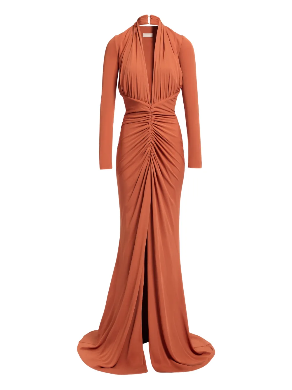 Elie Saab - Maxi-jurk met lange mouwen en gekruiste design - dames - Viscose