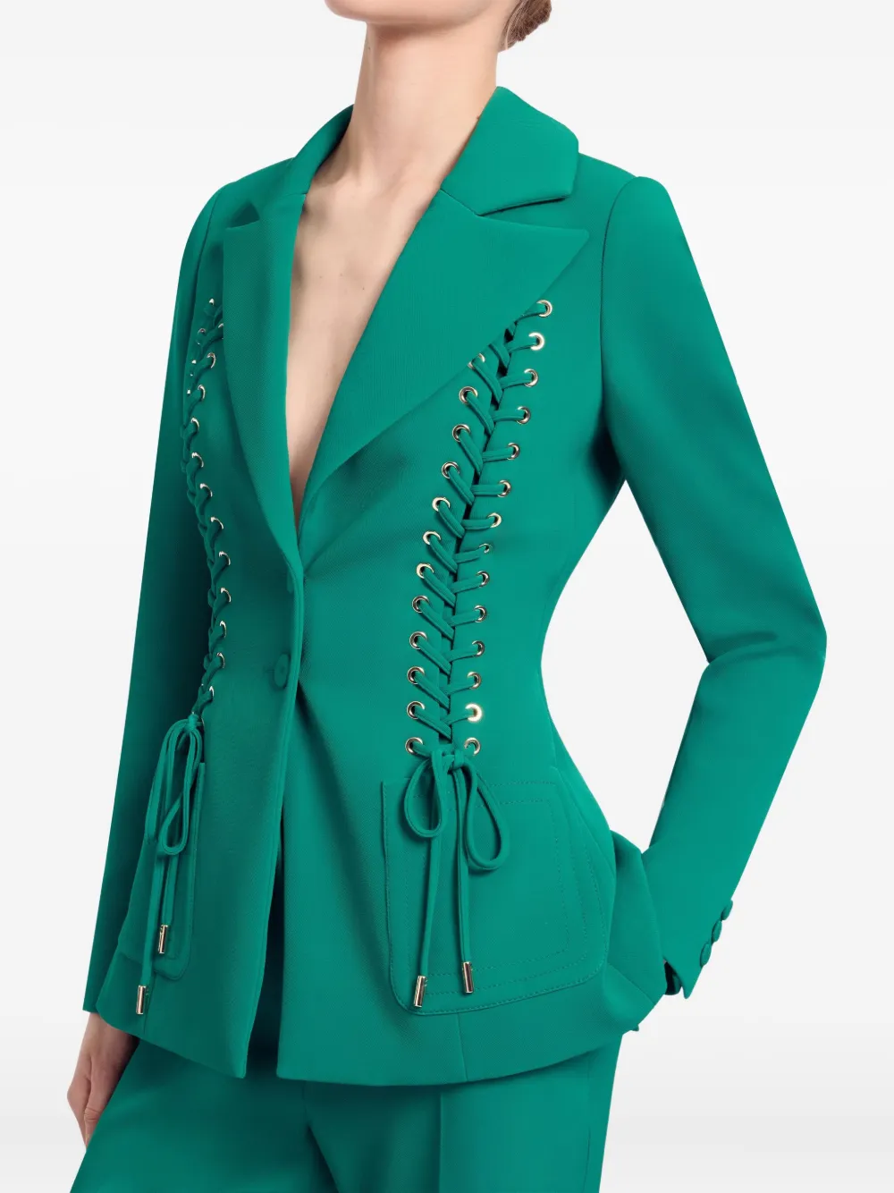 Elie Saab Blazer met veters Groen