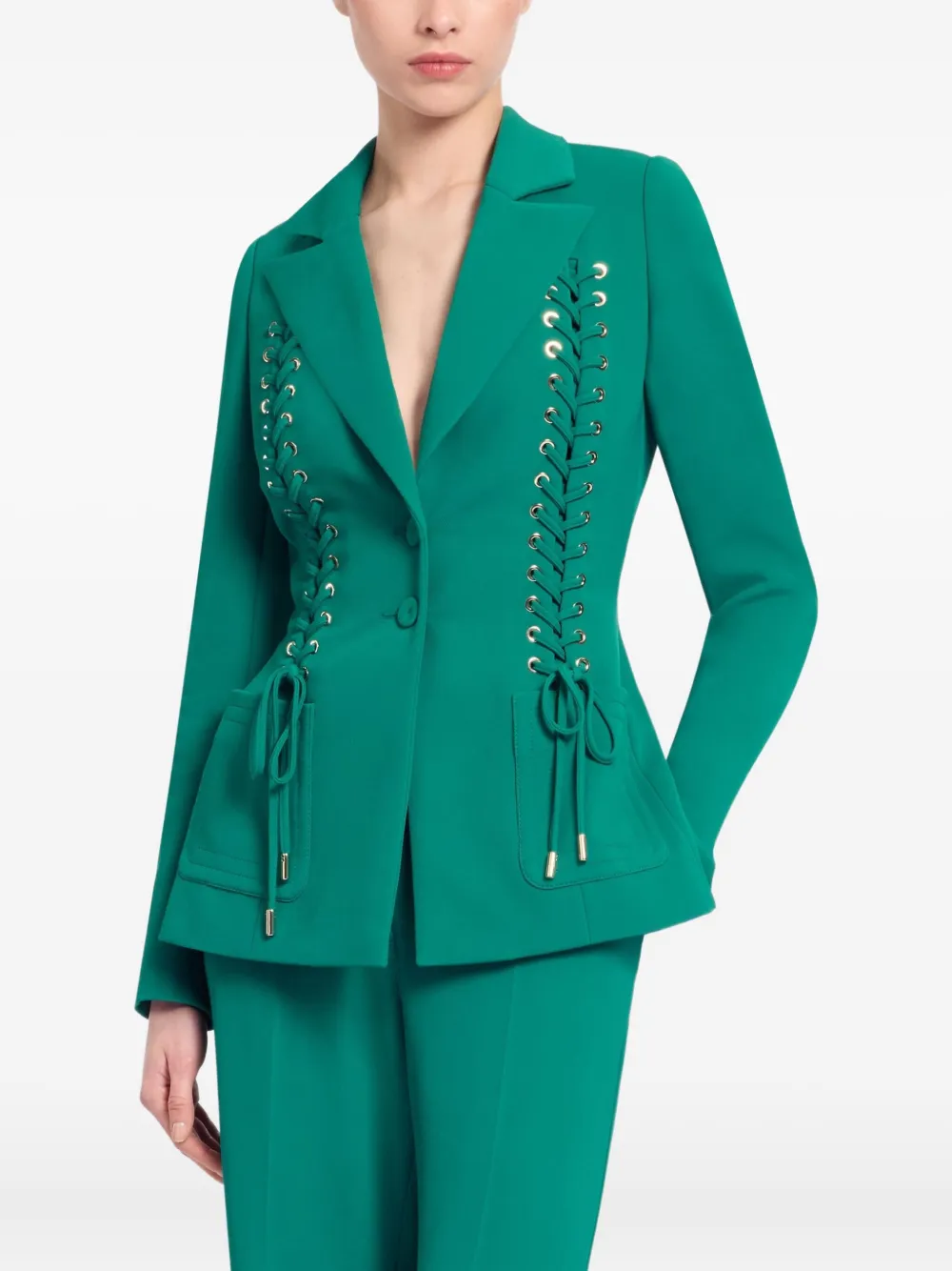 Elie Saab Blazer met veters Groen