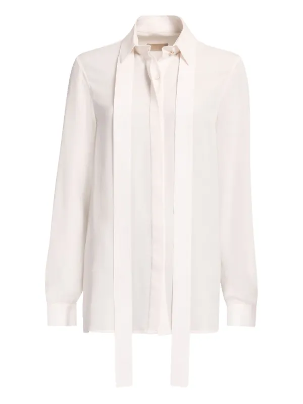 Elie Saab Silk Shirt in Neutrals