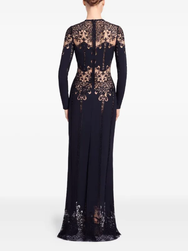black floral embroidered maxi dress Spring Bloom Floral Embroidered Maxi Dress - Black/combo