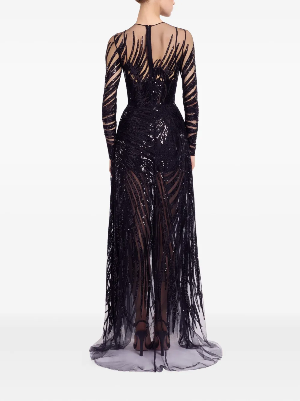Elie Saab sequin tulle embroidered dress | Evening Dresses | Image 2