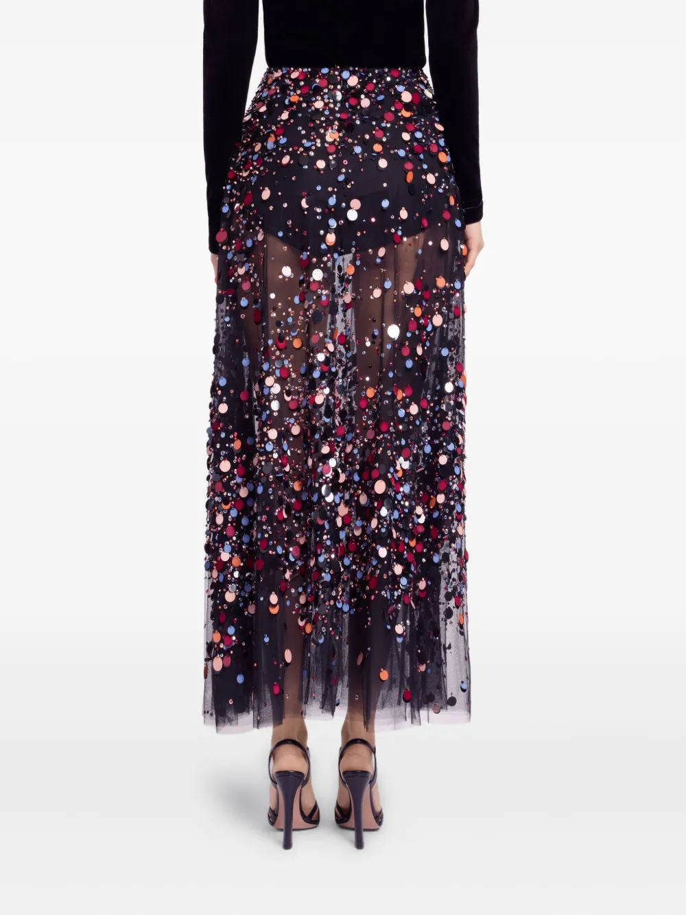 Elie Saab Bead-embellished Skirt In Multi