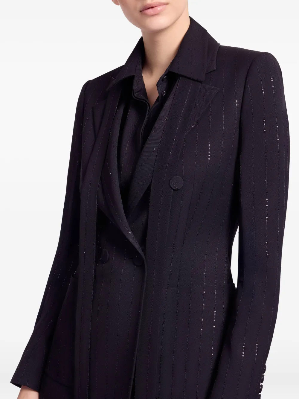 Elie Saab Pinstripe Blazer In Multi