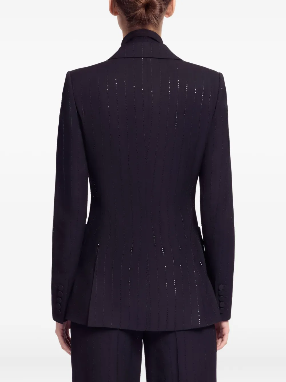 Elie Saab Pinstripe Blazer In Multi