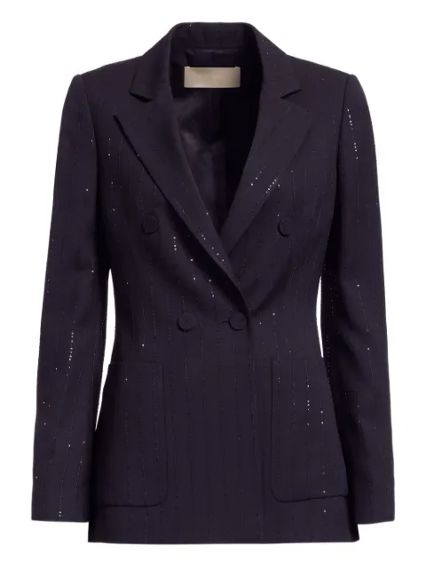 Elie Saab blazer con rayas diplomáticas estampadas