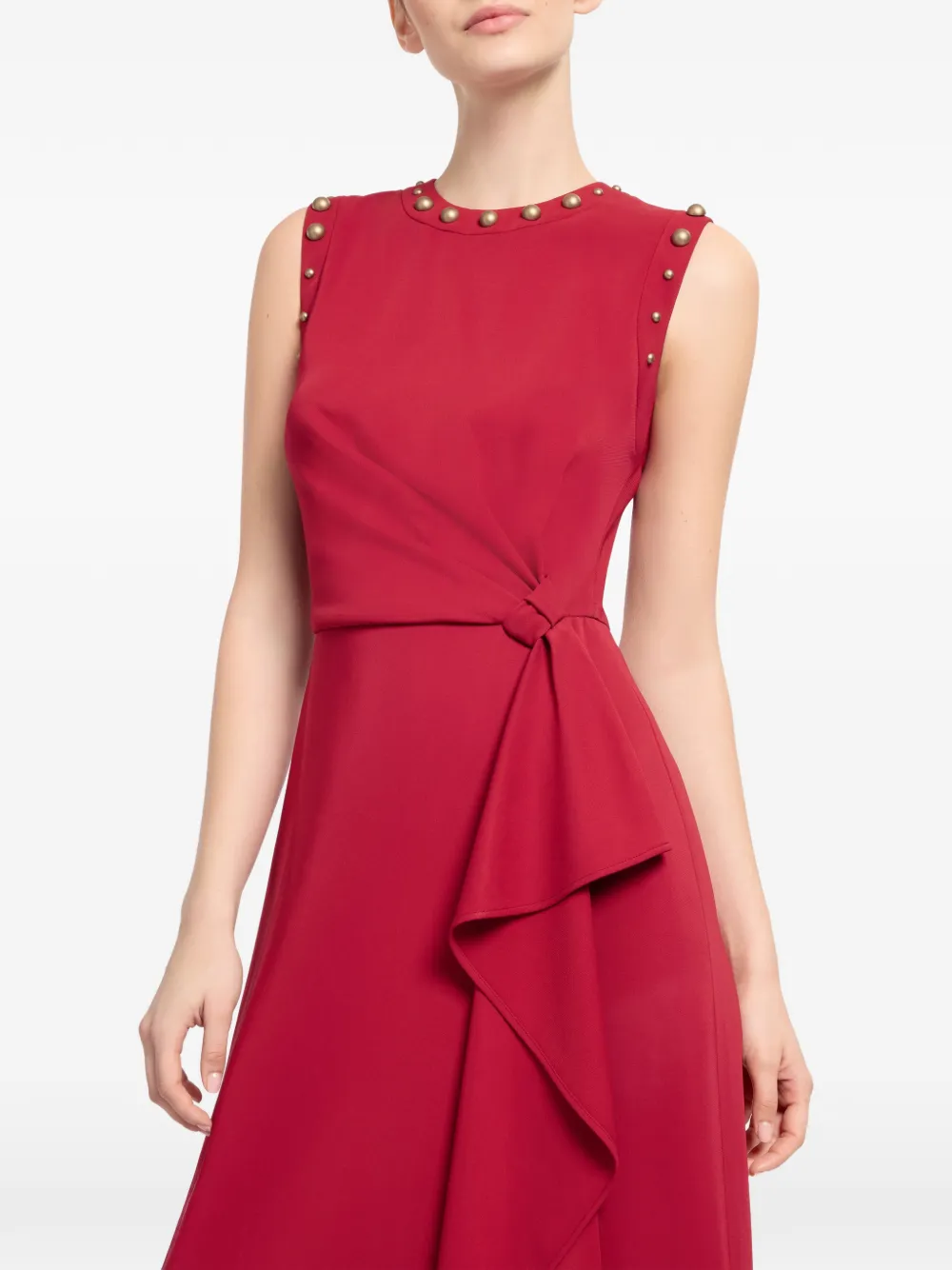 Elie Saab Gelaagde midi-jurk Rood