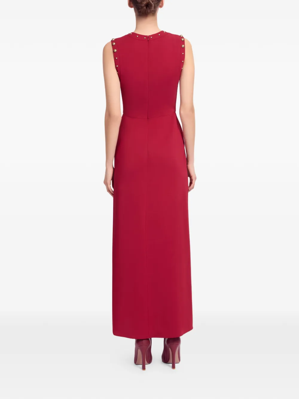 Elie Saab Gelaagde midi-jurk Rood