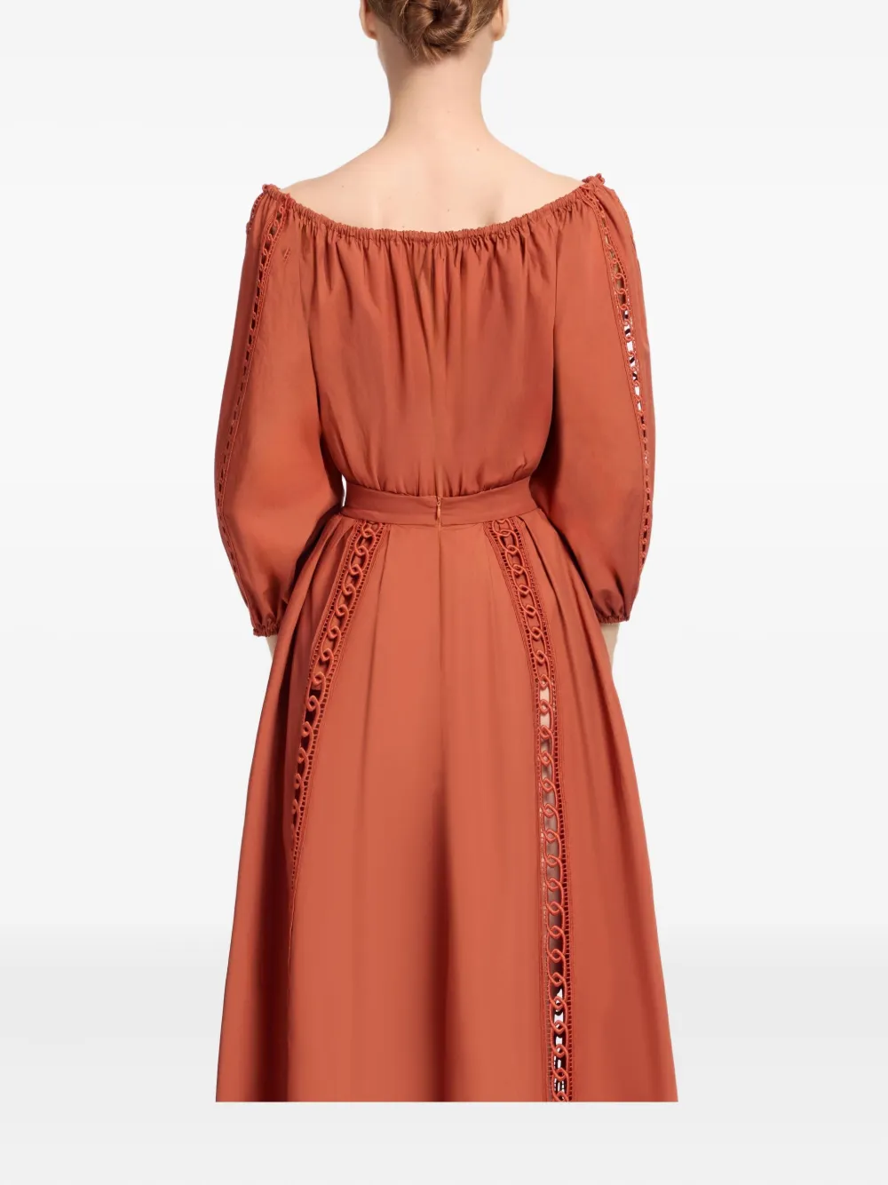 Elie Saab Blouse van biologische katoenblend Oranje