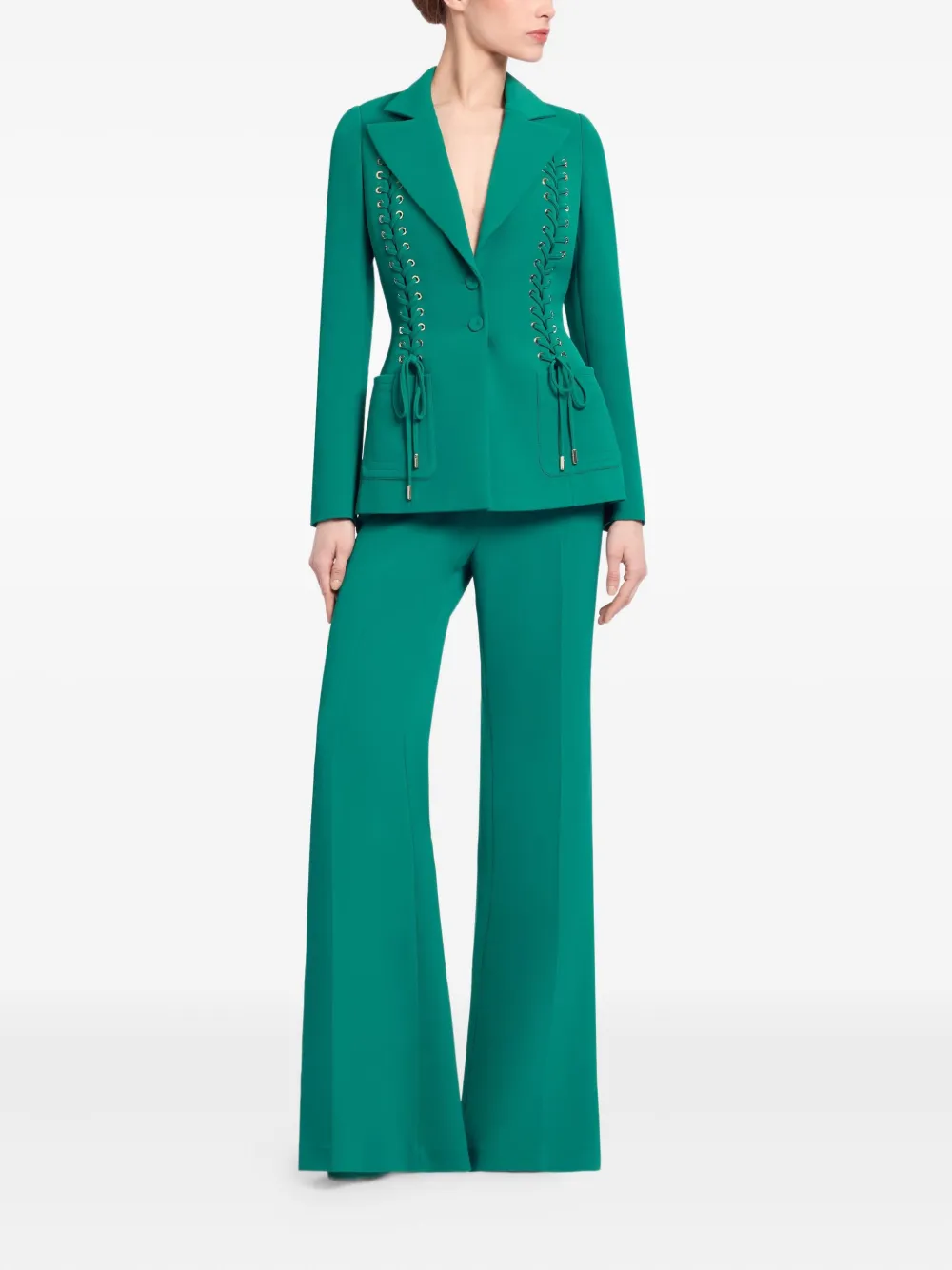 Elie Saab flared trousers - Groen