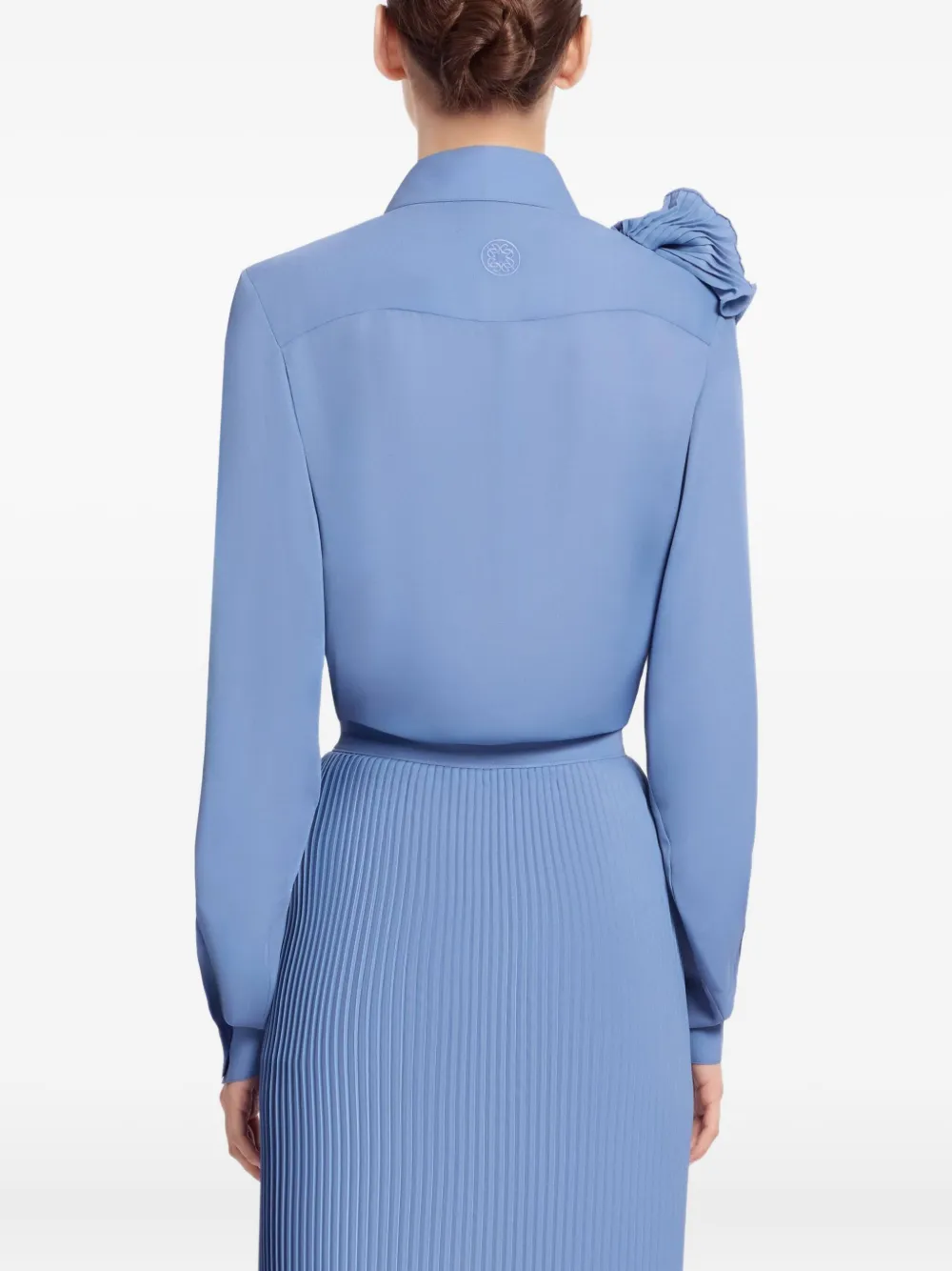 Elie Saab Avondjurk met ruches ORIENT BLUE