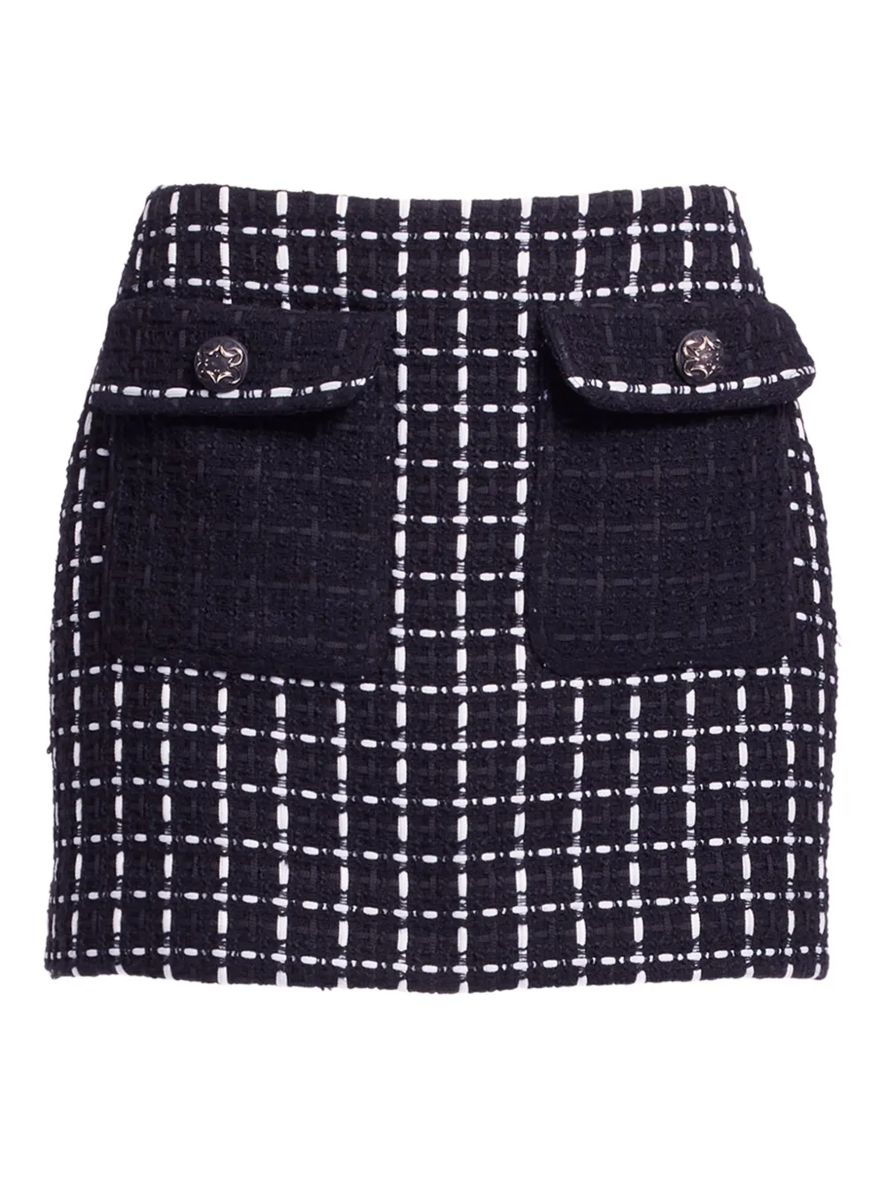 Elie Saab tweed pocket mini skirt - Nero