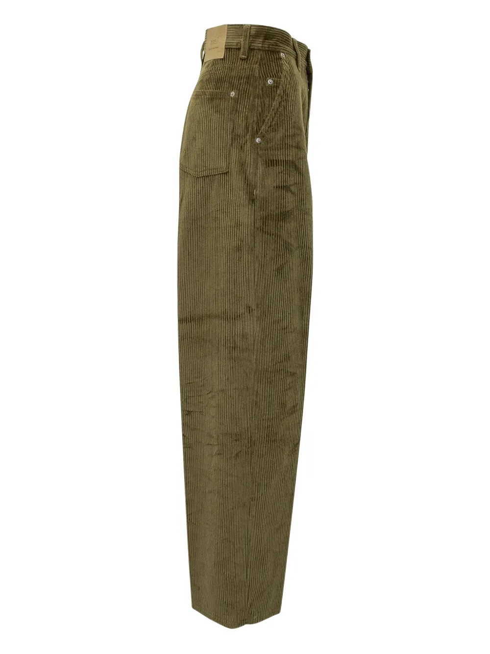 AMI Paris Ribfluwelen broek - Groen