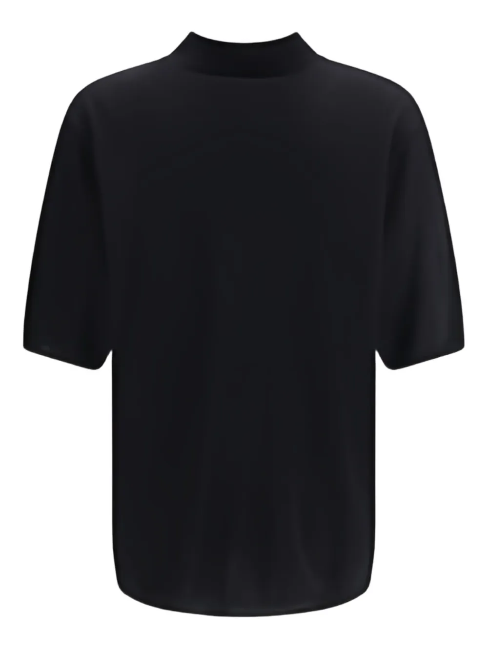 Saint Laurent Cassandre Short-sleeve Polo Shirt In Black