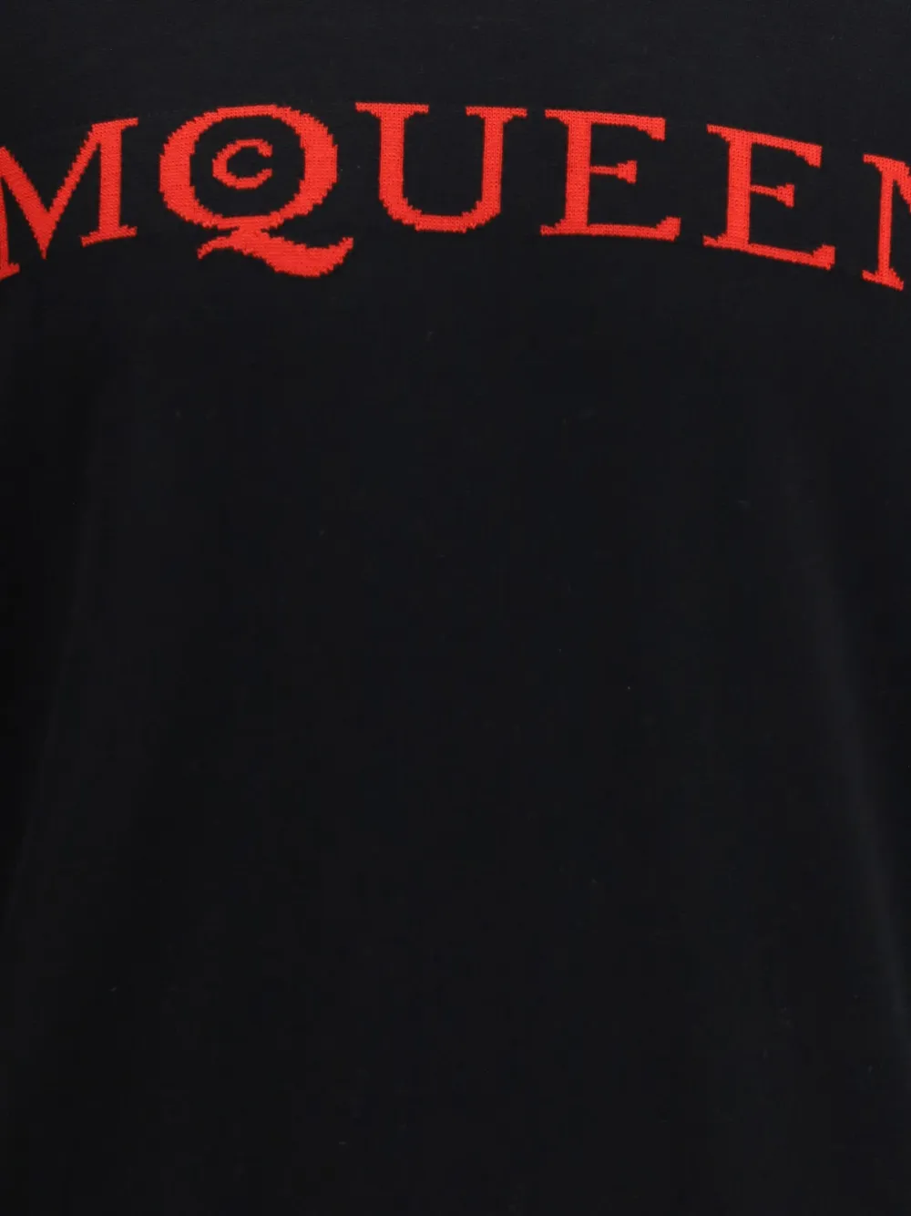 Alexander McQueen Trui met ronde hals en logodetail Zwart