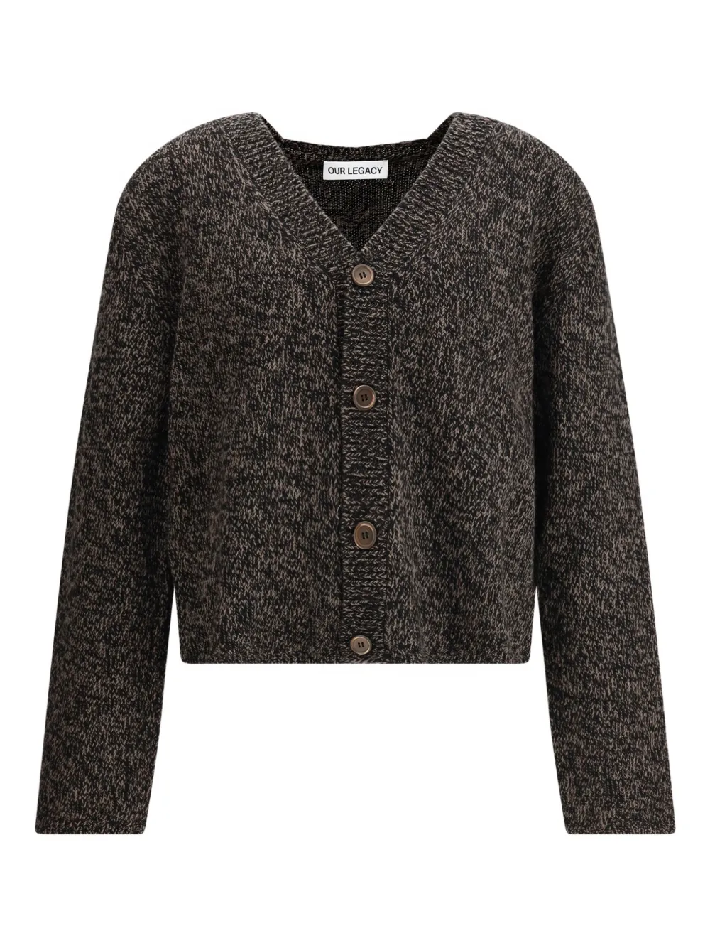 Our Legacy Academy V-neck Button Cardigan In Brown