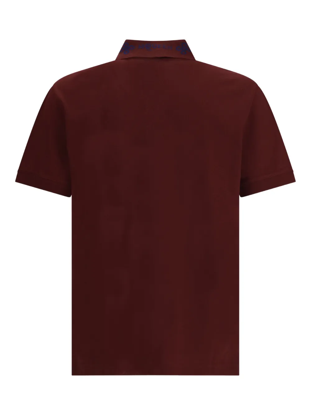 Alexander McQueen ribbed short-sleeve polo shirt - Rood