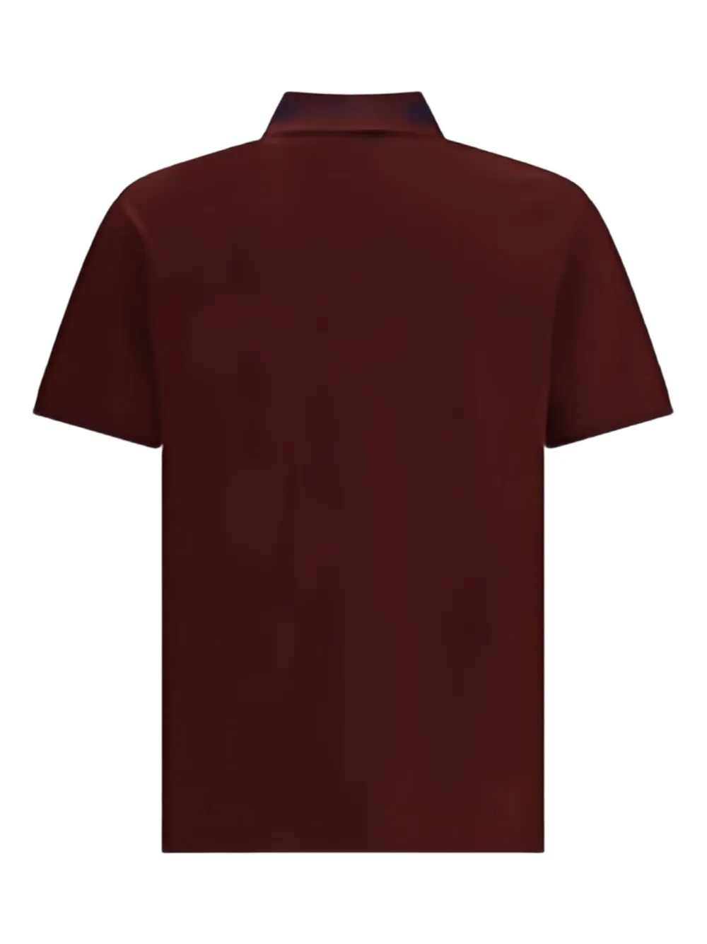Alexander Mcqueen Polo Shirt With Short Sleeves And Straight Hem In Burgundy