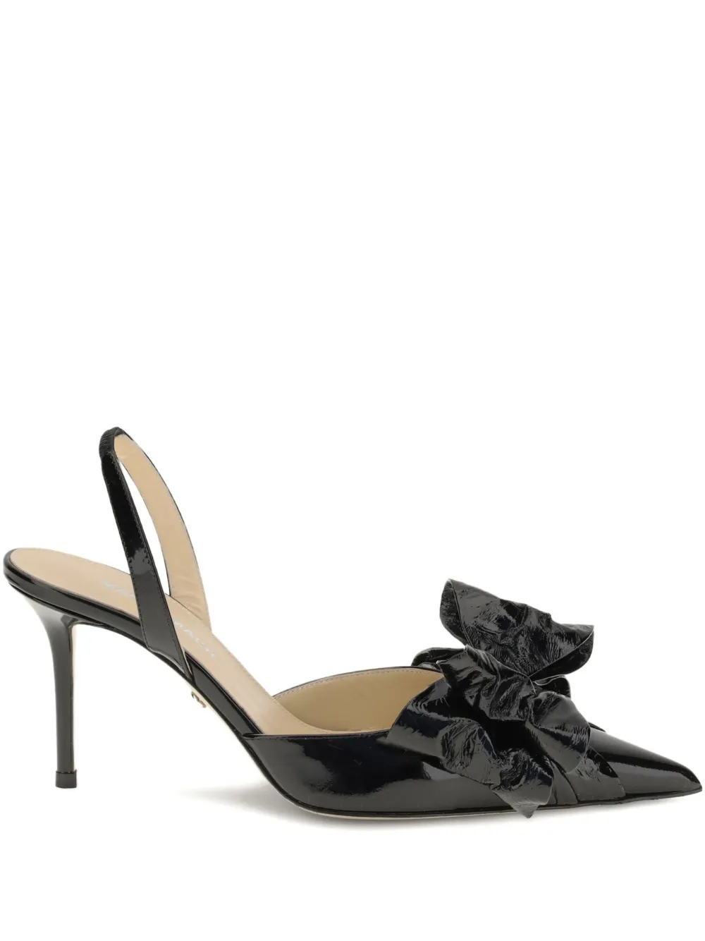 MACH & MACH 85mm bow-embellished slingback pumps Black