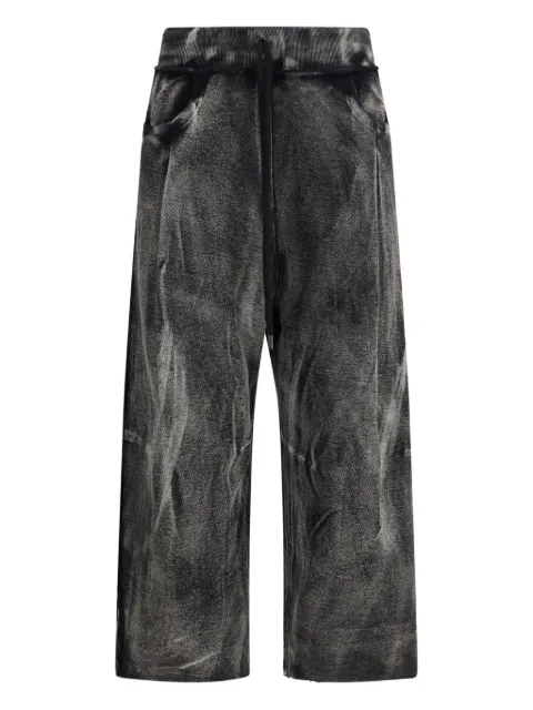 R13 acid-wash trousers