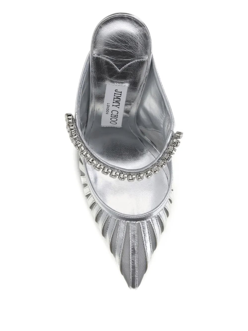 Jimmy Choo 100mm leather heeled sandals Silver