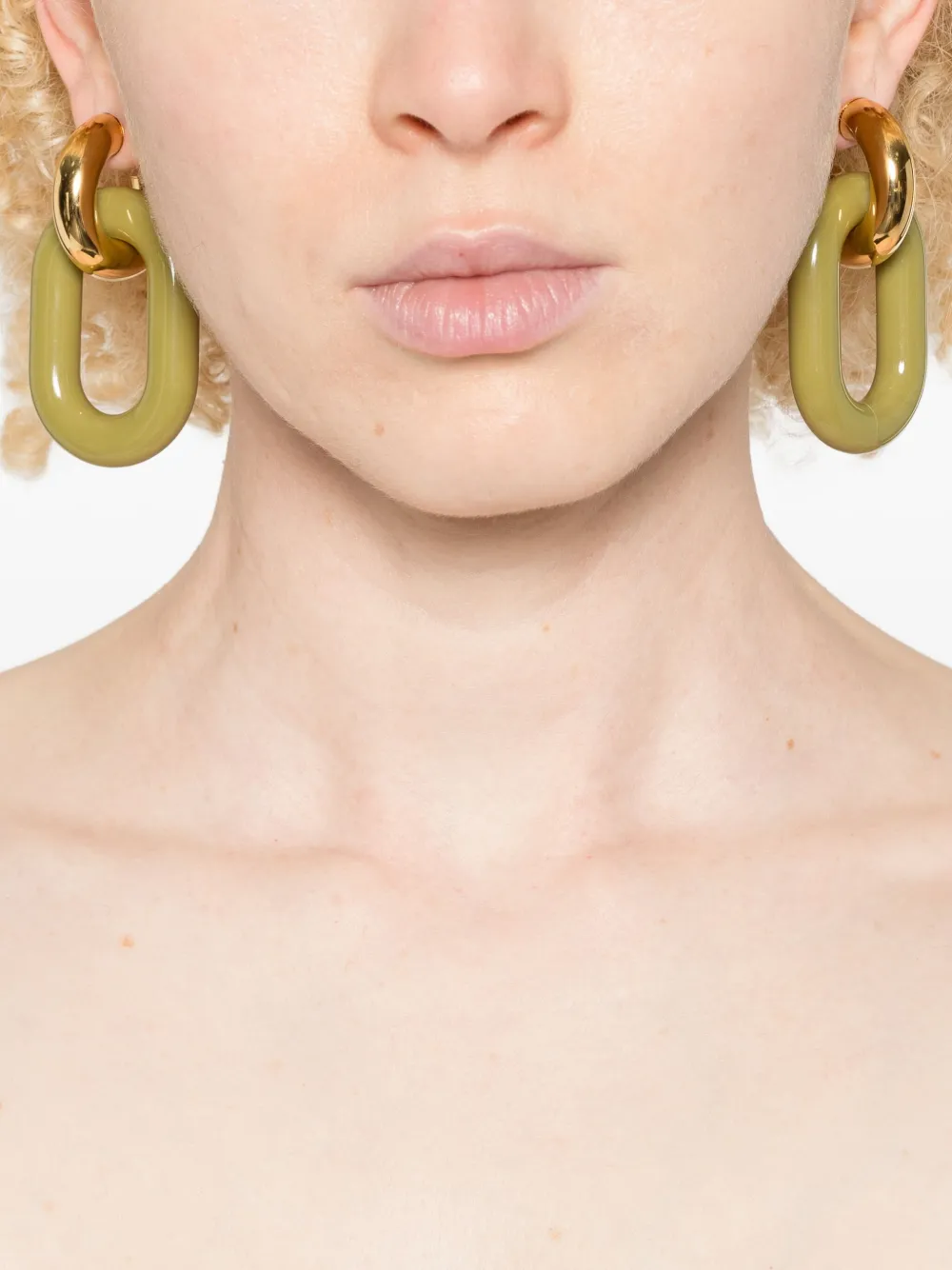 Marni chunky chain-link earrings - Groen