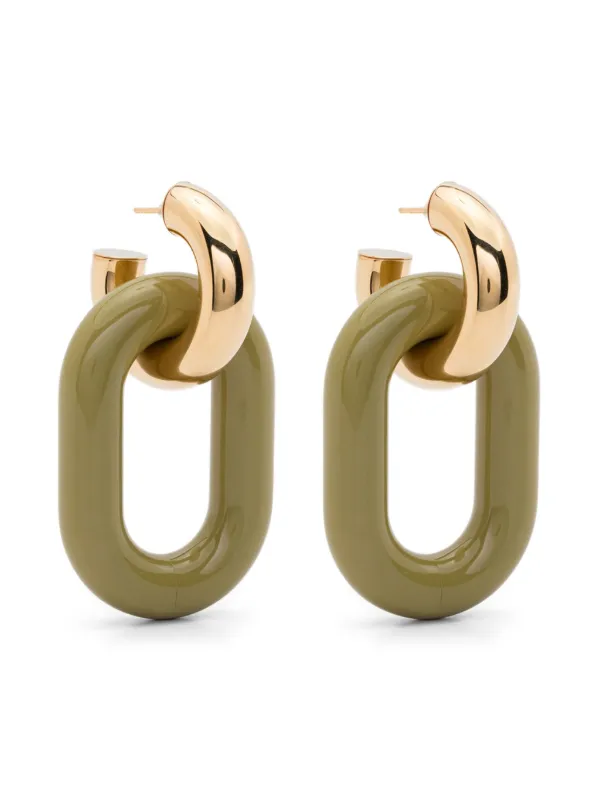 MARNI ゴールド ロゴピアス Marni チャンキーチェーンピアス | グリーン | FARFETCH JP