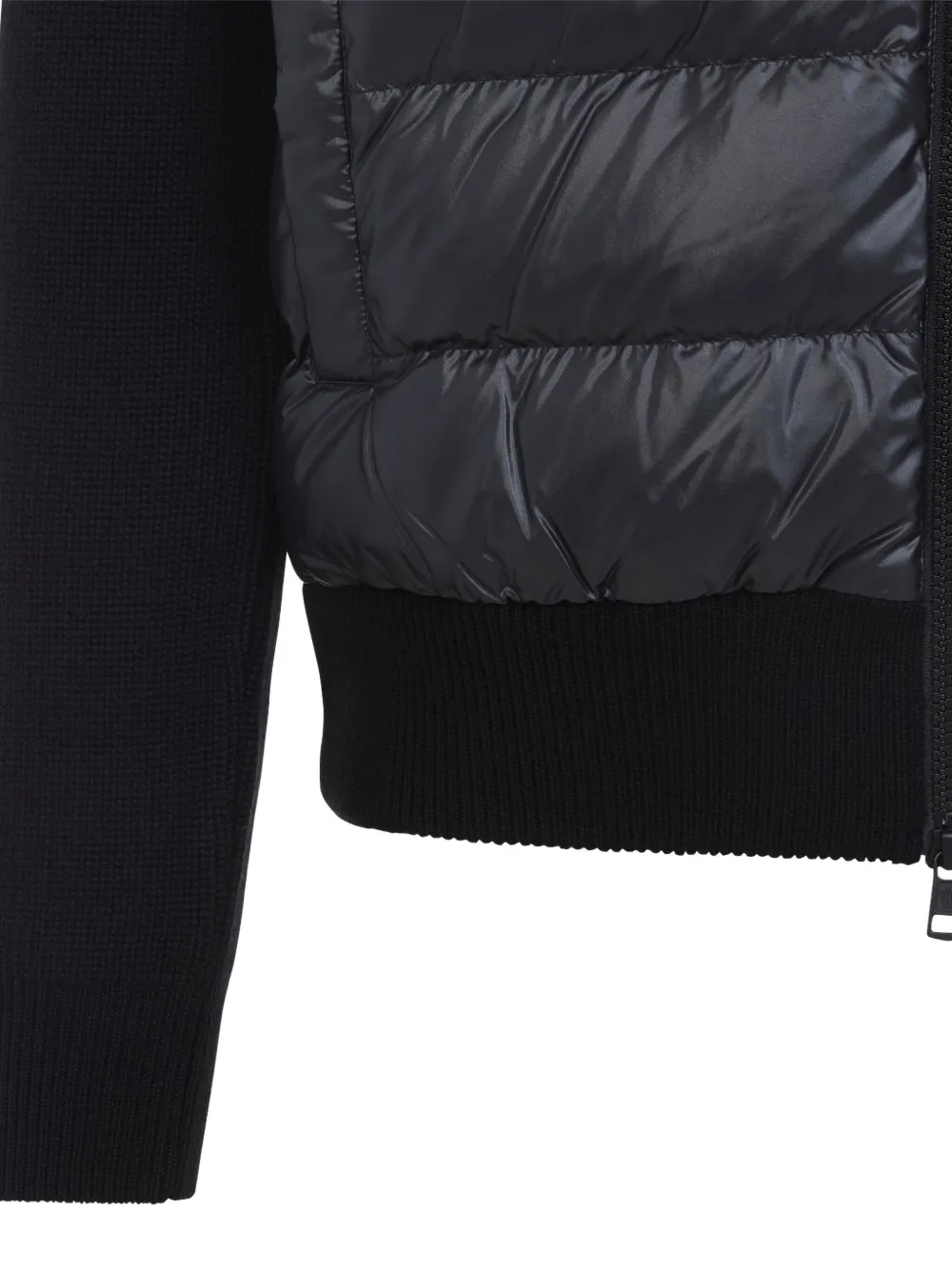 Moncler Padded Wool Zip-up Hoodie Clothing In Blue