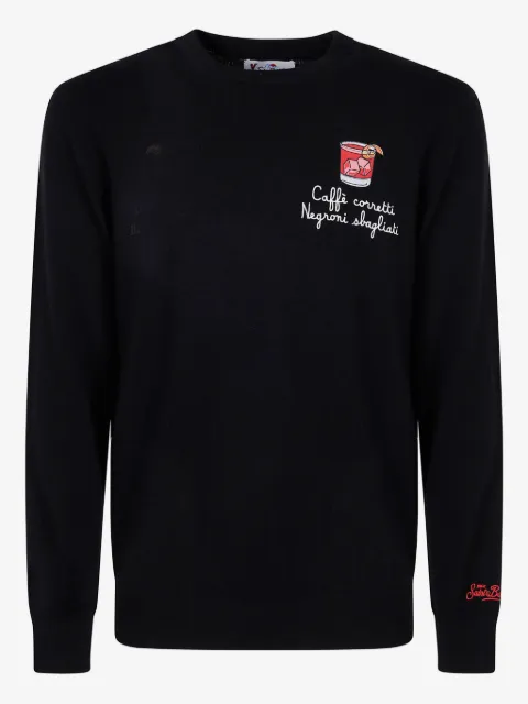 MC2 Saint Barth embroidered long-sleeve sweater
