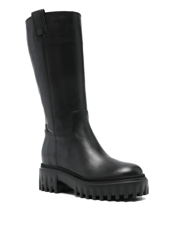 Hogan Leather mid-calf Boots Black FARFETCH PH - Main Image