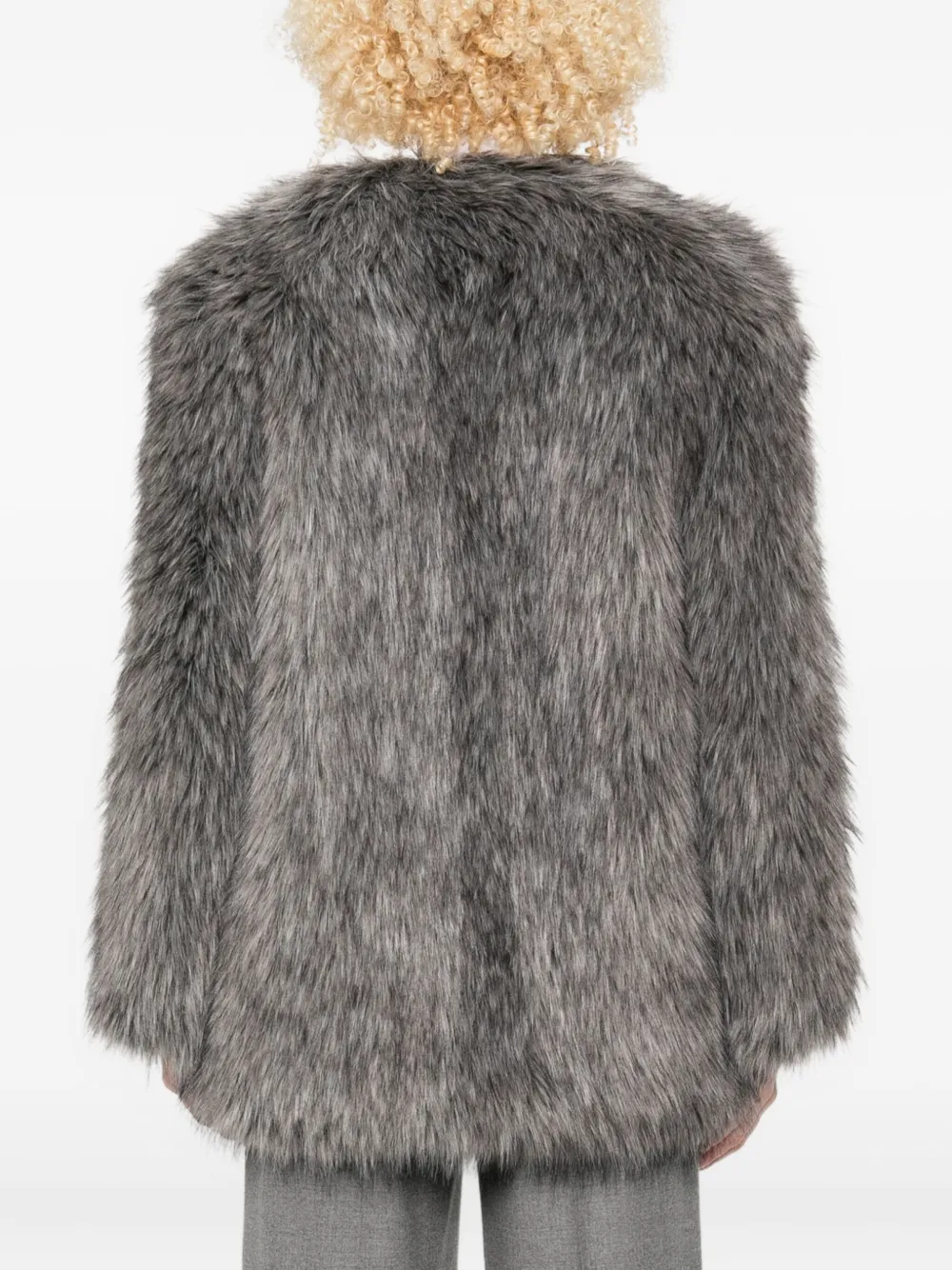 Thelaurent Faux Fur Jacket In Gray