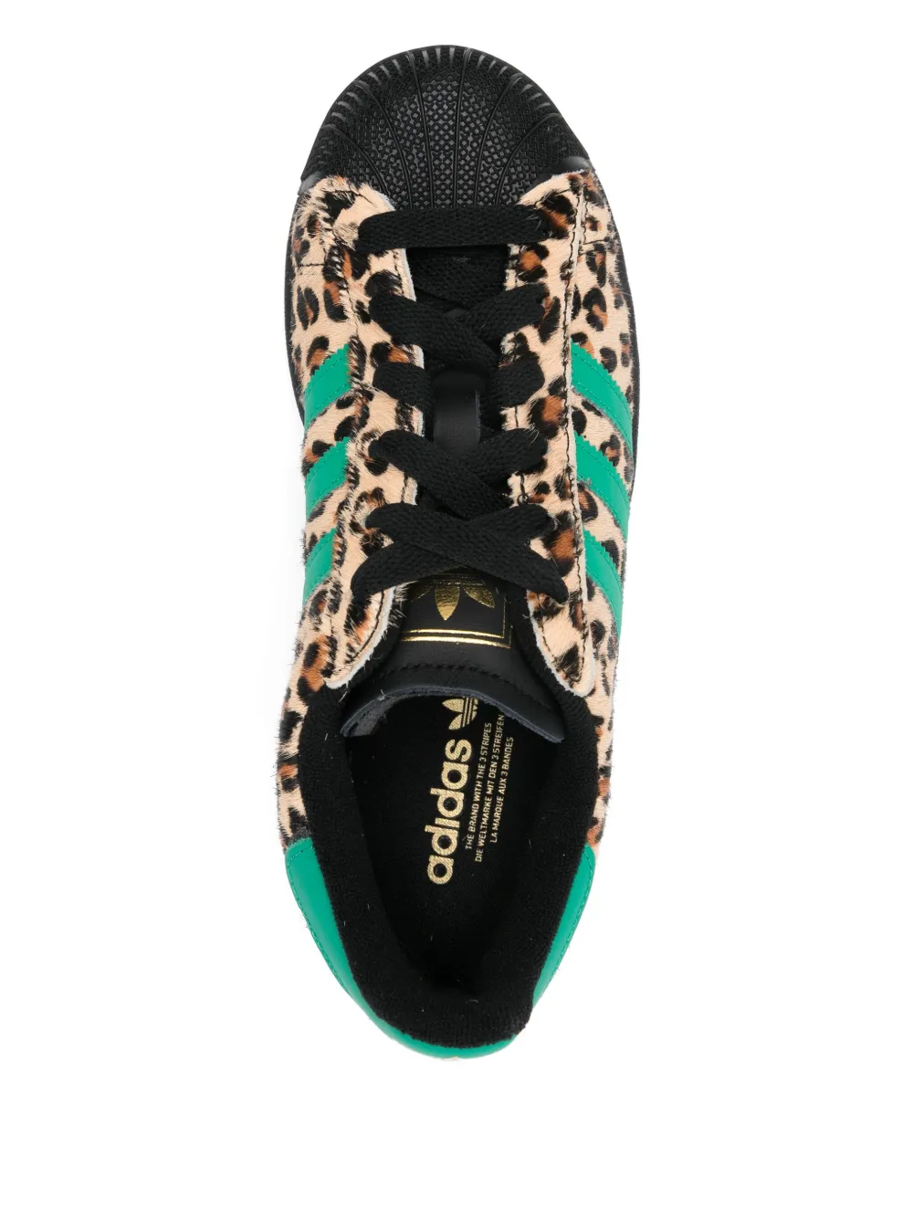 adidas Superstar leopard-print sneakers Black