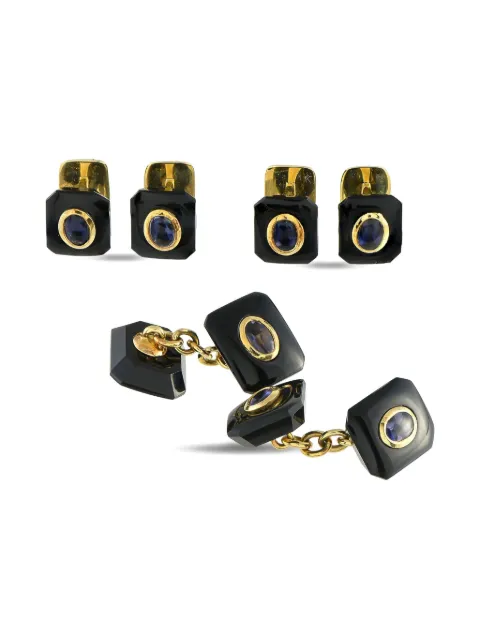 Links of London 18K yellow gold onyx cufflinks