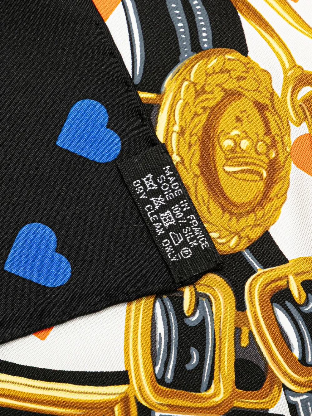 Pre-owned Hermes 20th Century Brides De Gala Love Silk Scarf Scarves In White