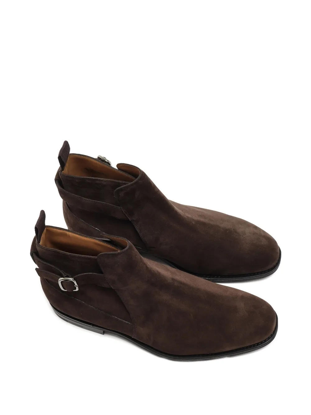 Church's buckle-strap suede boots Brown