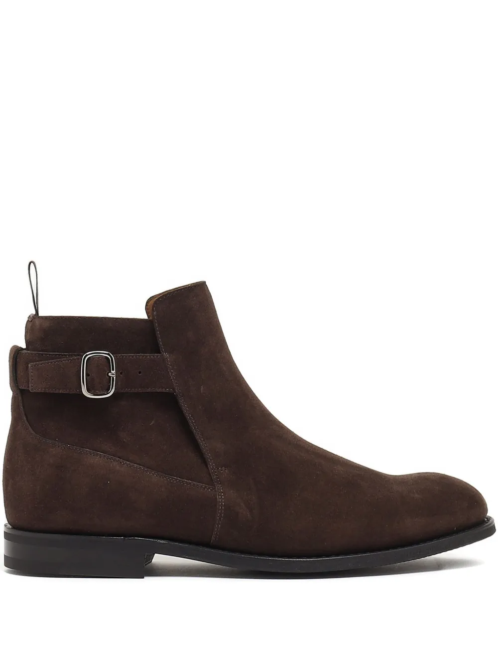 Church's buckle-strap suede boots Brown
