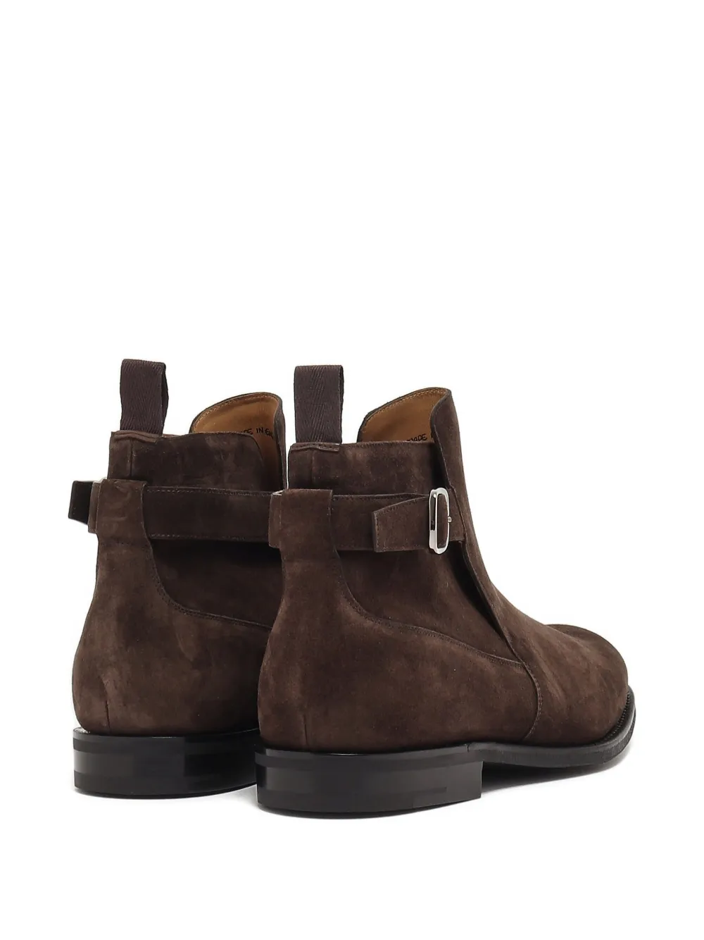 Church's buckle-strap suede boots Brown