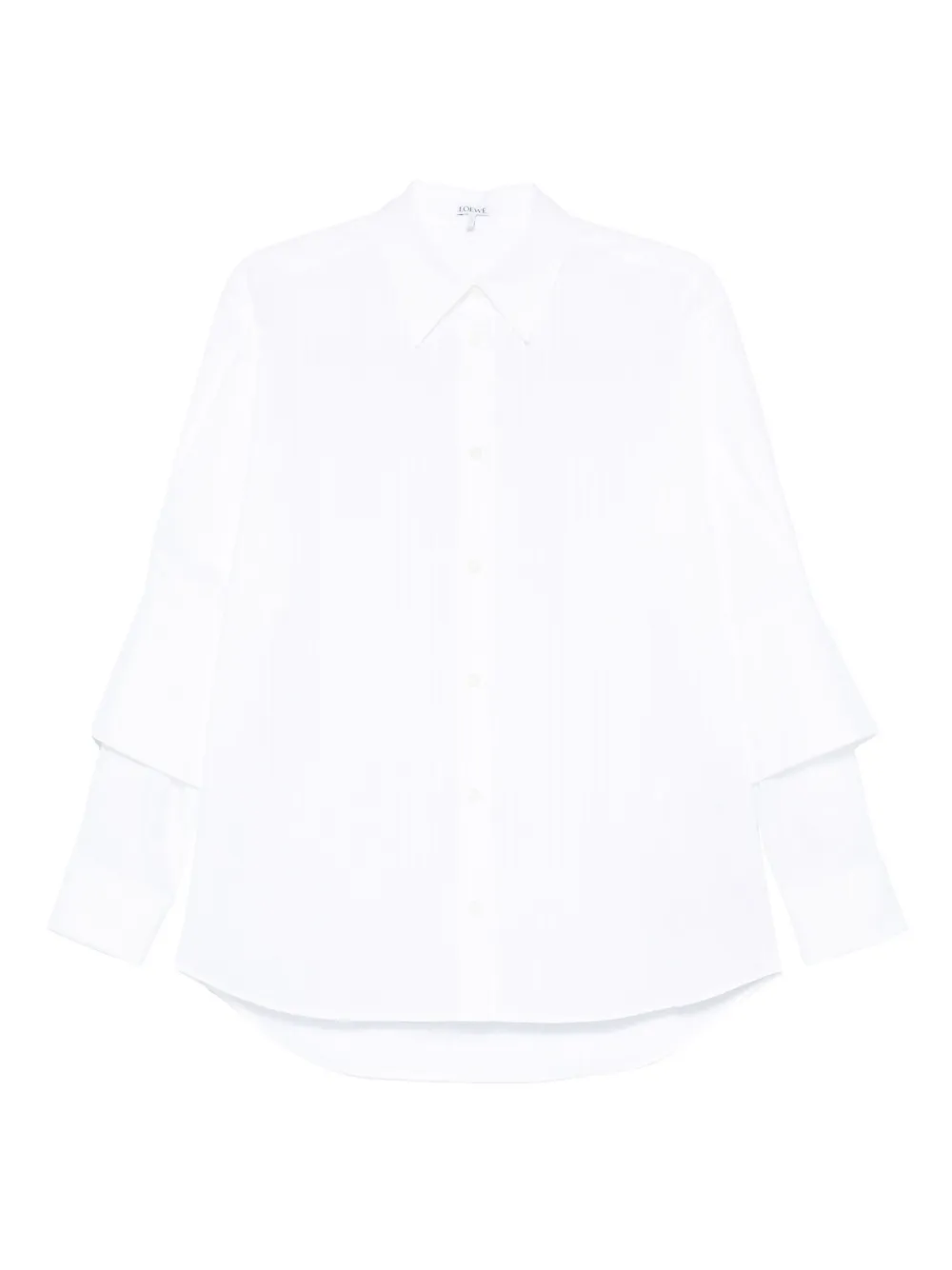 LOEWE long-sleeved cotton shirt - ホワイト LOEWE long-sleeved cotton shirt - ホワイト
