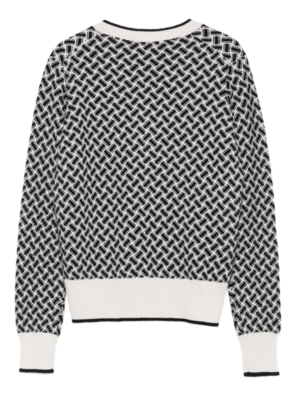 Drumohr geometric-pattern V-neck cashmere sweater | Knitted Sweaters | Image 2